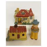 Incense Burner Made in Japan & Cowboy Figurine