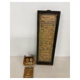Vintage Calandar & Wall Decor