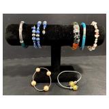 Bead/Stone Bracelets with Sterling Silver Accents