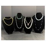 Bead/Stone Necklaces with Sterling Clasps