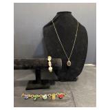 Murano Glass Bracelet & Costume Necklace