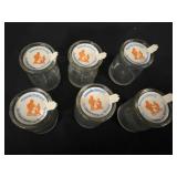 Howard Johnson Creamer Bottles with Lids 2'H