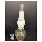 Vintage Oil Lamp & 3' Bird Bud Vase