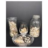 Glass Vases 8'H, Bowl 7'W & Misc