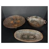 Depression Glass 10' & 8' Dia Bowls