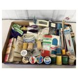 Vintage Sewing Supplies & Wood Spools