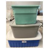 Rubbermaid 50gal Tote & Sterlite Totes