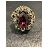 Vintage Heidi Daus Teardrop Cocktail Ring