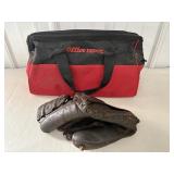 Vintage Rawlings Ball Glove & Office Depot Bag