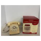 Ceramic Candle Warmer & Vintage Rotary Dial Phone