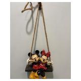 Mickey & Minnie hanging swing 6"W x 6"H