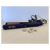 Flat tools flat iron, earrings.