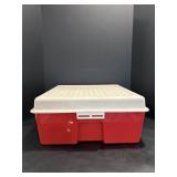 Plastic tote container 18"W x 20"D x 8.5"H