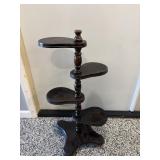 MCM Wooden 4-tier paddle plant stand 33"H