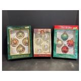 Vtg Christmas glass ornaments