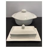 Woolworths porcelain covered dish &...