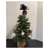 24" Christmas Tree With Vintage Ornaments