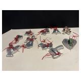 Vintage Aluminum Cookie Cutter Tree Decorations..