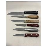 Oneida stainless 7" Sentoku knife & misc knives