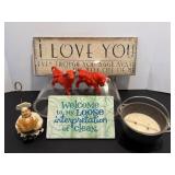 "I Love you" plaque 16"W x 6"H, Italian chef ...