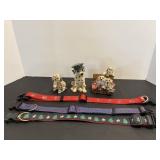 Dalmatian figurines 5"H, dog collars