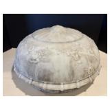 Vtg Domed frosted glass ceiling light fixture...