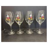 4 pc Mickey Mouse Wine glass - set - NEW with box