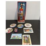 Mickey Mouse gumball dispenser & misc Mickey pins