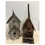 Rustic Birdhouses 13" & 17"H