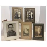 Vtg Black & white studio portraits in folding....