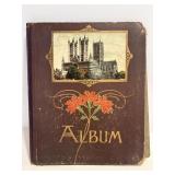 Vtg Album with vintage post cards & misc...