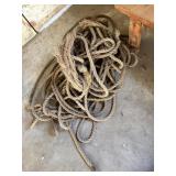 Lg pile of barn rope.