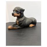 Realistic Rottweiler dog figuine has a few chips