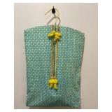Vintage Fabric Clothespin Bag with Clothespins