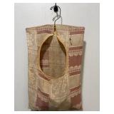 Vintage Fabric Clothespin Bag With Clothspins
