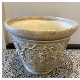 Grape style fiberglass planters 18" dia x 14"H