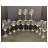 Vtg made in Germany wine & champagne glasses