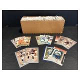 Upper deck, Fleer, Pacific football trading cards.