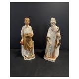 Vtg Bisuqe poreclain figurines Plantors 10" tall