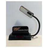 Vtg Miller Genuine Draft lamp & clock