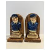 Vtg Book ends of a Nautical captain