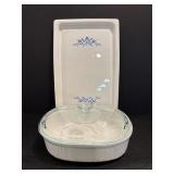 Corning War 2.5 qt covered casserole dish  broil..