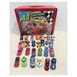 Vtg Hot Wheels cars & trucks with case 28 count