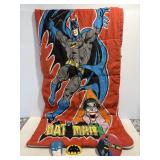Vtg Batman sleeping bag & misc