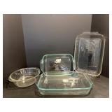 Vtg Pyrex & misc glass baking dishes