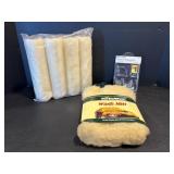 Vtg Paint rollers, wash mitt & picture hanging..