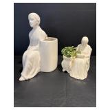 Vintage Haeger pottery Praying Madonna Planter..
