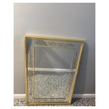 Framed mirror 25"W x 38"H