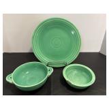 Vintage Fiesta Ware Plate & Small Bowls..