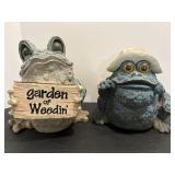 Garden frog statues